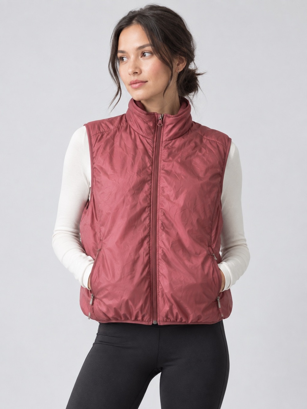 MEC Uplink Primaloft Insulated Full Zip Vest - DUSTY BERRY | SIZE MEDIUM